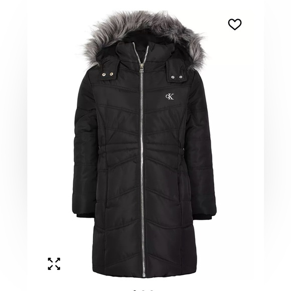 Calvin Klein Girls Long Puffer Coat